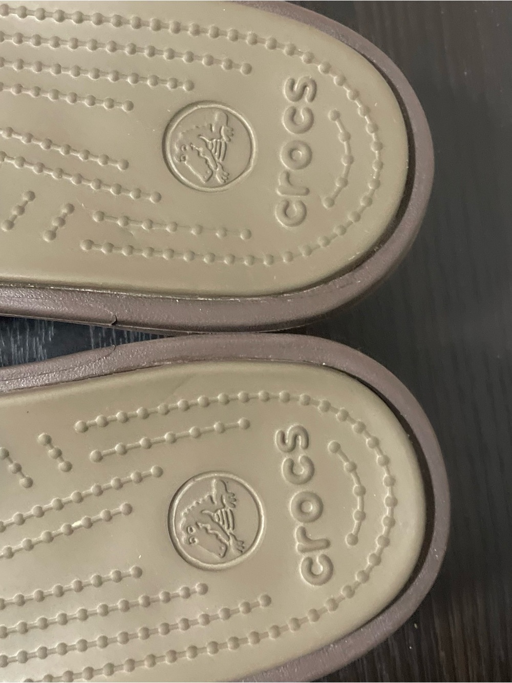 CROCS Women's Brown Slip-On Wedge Sandals | Size 9 - Picture 7 of 9
